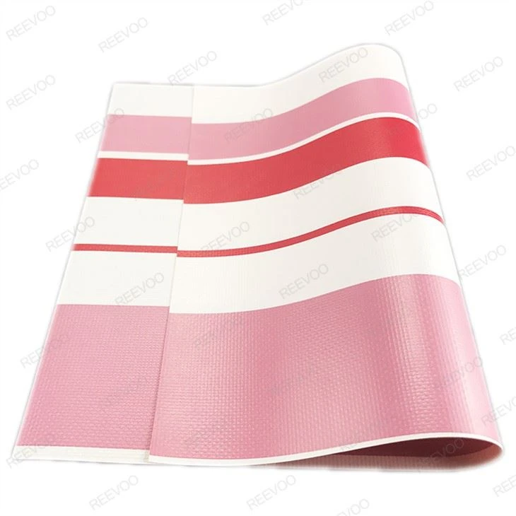 0,35 mm PVC laminovaná pruhovaná plachta